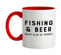 Pesca E Birra - Tazza IN Ceramica - con la Lenza Asta Equipment Fisher