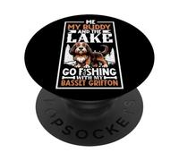 Pesca e Grand Basset Griffon Vendéen PopSockets PopGrip Adesivo