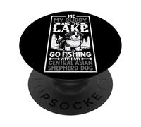 Pesca e Ovcharka dell'Asia centrale PopSockets PopGrip Adesivo