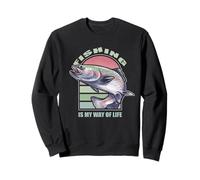Pesca Il Mio Stile di Vita Vestito da Pesca per Pescatori Maschi Felpa