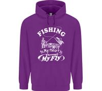 Pesca Il Vie a Mio Cuore Divertente Pescatore Uomo Felpa