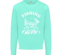 Pesca Il Vie a Mio Cuore Divertente Pescatore Uomo Felpa Maglione
