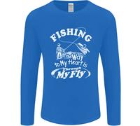 Pesca Il Vie a Mio Cuore Divertente Pescatore Uomo Maniche