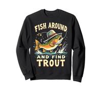 Pesca in Giro e Trova Trota Vintage Divertente Pesca Felpa