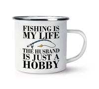 Pesca Is My Vita Il Marito È Solo Un Hobby Smalto Tazza Valentines Divertente
