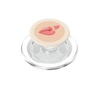 Pesca labbra che soffia un cuore Girlie per ragazze, adolescenti PopSockets PopGrip per MagSafe