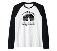 Pesca mamma come una mamma normale solo Cooler - Divertente Maglia con Maniche Raglan