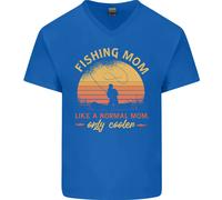 Pesca Mamma Like A Normale But Cooler Uomo Scollo A V Cotone T-Shirt
