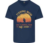 Pesca Mamma Like A Normale But Cooler Uomo Scollo A V Cotone T-Shirt