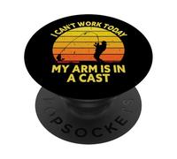 Pesca Non riesco a lavorare oggi Il mio braccio è in un cast PopSockets PopGrip Adesivo