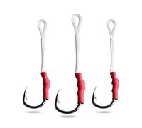 Pesca offset Jig 50 pezzi PC S in acciaio inox amo da pesca filo lento gancio volante con fissaggio in metallo esca gancio ausiliario gancio portatile set (colore: 9/0) (10/0)