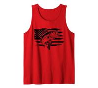 Pesca patriottica USA - American Flag Angler USA Canotta