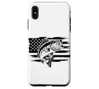 Pesca patriottica USA - American Flag Angler USA Custodia per iPhone XS Max