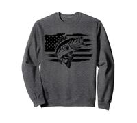 Pesca patriottica USA - American Flag Angler USA Felpa