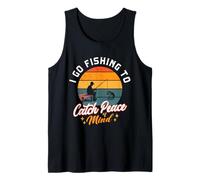 Pesca per catturare la Pace della Mente Design retrò Tramonto Canotta