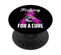 Pesca per una cura per la consapevolezza del cancro al seno Pesca PopSockets PopGrip Adesivo