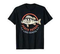 Pesca Persico Lago Ginevra Svizzera Maglietta