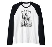 Pesca Pesca Patrono Sant'Andrea Divertente Pesce Cattura Maglia con Maniche Raglan