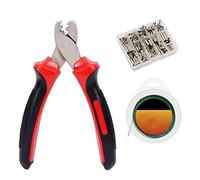 Croch Pesca Pinza Crimpatrice + 300 Maniche Antiscivolo a Cilindro Singolo in 7 Diverse Dimensioni