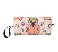 Pesca rosa canina, Borsa per il trucco Borsa per cosmetici Borsa da toilette da viaggio portatile Borsa per trucco Organizer