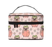 Pesca rosa canina, Borsa per il trucco Borsa per cosmetici Borsa da viaggio portatile da viaggio Astuccio per matite