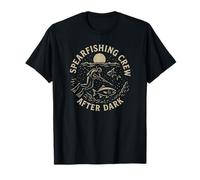 Pesca Subacquea Dopo Il Tramonto | Design Vintage xilografia Subacquea Maglietta