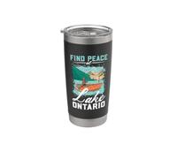 Pesca sul lago Ontario Bicchiere termico in acciaio inox doppia parete
