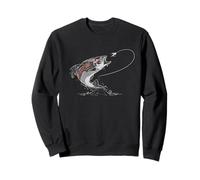 Pesca T Shirt Pesce Salto Pesca a Mosca Felpa