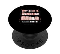 Pesca tagliata da un diverso panno Peach Graphic PopSockets PopGrip Adesivo