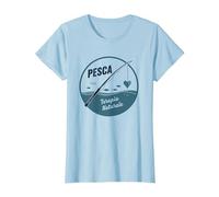 Pesca: Terapia Naturale - Arte Relax per Pescatori Maglietta, Donna, Celeste, XS