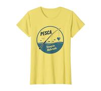 Pesca: Terapia Naturale - Arte Relax per Pescatori Maglietta, Donna, Limone, M