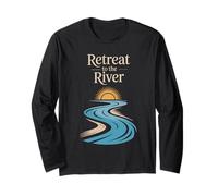 Pesca Terapia Zen Angler Salute Mentale Calma Consapevolezza Maglia a Manica