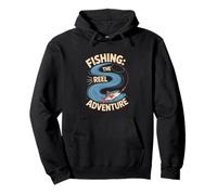 Pesca The Reel Adventure Outdoors Motivo Cattura Felpa con Cappuccio