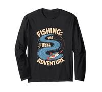 Pesca The Reel Adventure Outdoors Motivo Cattura Maglia a Manica