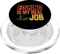 Pesca vintage è il mio vero lavoro - divertente Outdoorsman Fisherman PopSockets PopGrip per MagSafe