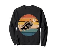 Pesca Vintage Rana Pesca retrò Tramonto Felpa