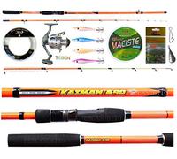 Pescasubito.com Combo Pesca Tataki Canna + Mulinello Treccia Fluorocarbon Oppay Calamari Calamaro