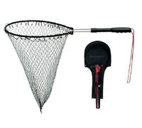 Pescasubito.com Guadino Racchetta a Molla Richiudibile Pesca Trota Torrente Belly Boat Kayak MOD. Grande Tascabile