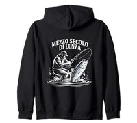 Pescatore Uomo 50° Compleanno Cinquant’Anni Felpa con Cappuccio