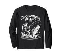 Pescatore Uomo 50° Compleanno Cinquant’Anni Maglia a Manica