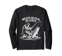 Pescatore Uomo 50° Compleanno Cinquant’Anni Maglia a Manica