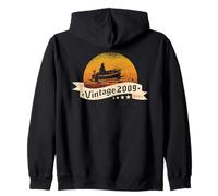 Pescatori Compleanno Nata nel 2009 Pescherecci Pescare Felpa con Cappuccio