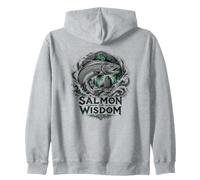 Pescatori di Pesca del Fiume Celtico Salmon of Wisdom Felpa con Cappuccio