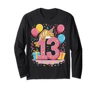 Pesce 13 ° compleanno per ragazzo ragazza 13 anni tredicesimo Pesce Maglia a Manica