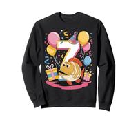 Pesce 7 ° compleanno ragazzo ragazza 7 anni settimo sette Pesce Felpa