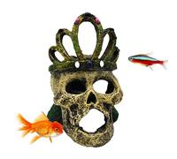 Pesce Acquario Decoration, Resin Fish Tank Ornamento, Testa Skeleton Figurina, Decorative Fish Tank Cave, Acquario Skeleton Ornamento, Fish Shelter Decoration, Realistic Fish Tank Decor, Pesce Tank