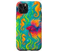 Pesce Betta colorato e cavallucci marini Ocean Art Custodia per iPhone 11 Pro