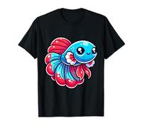 Pesce Betta Kawaii, Animale Acquatico Colorato Maglietta