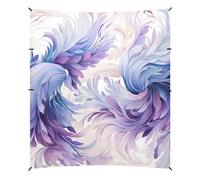 Pesce Blu Viola Arte Bianca Tenda da Spiaggia Facile da Montare,Parasole per Campeggio con Sacchi di Sabbia,Palette e Picchetti Ideale per Picnic