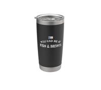 Pesce Brewis Pane Tradizionale Terranova Labrador Pasto Bicchiere termico in acciaio inox doppia parete